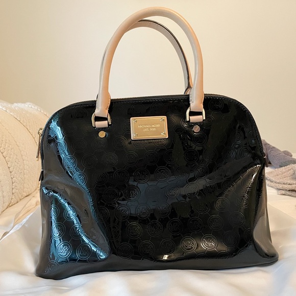 Michael Kors Handbags - Michael Kors Black Patent Leather Top Handle Bag
